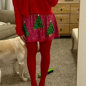Queen of Sparkles Christmas Skirt, size S, $120, NEVER WORN